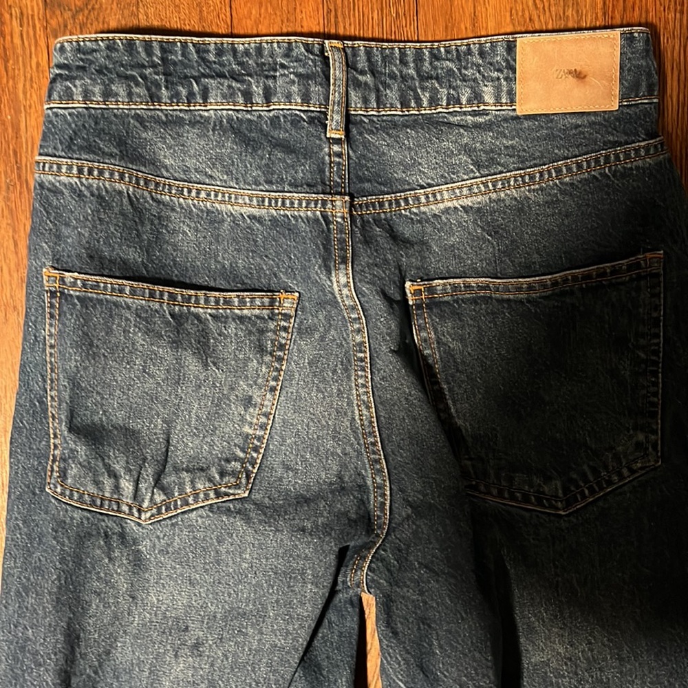 Zara high waisted full length ripped jeans - Picture 6 of 9